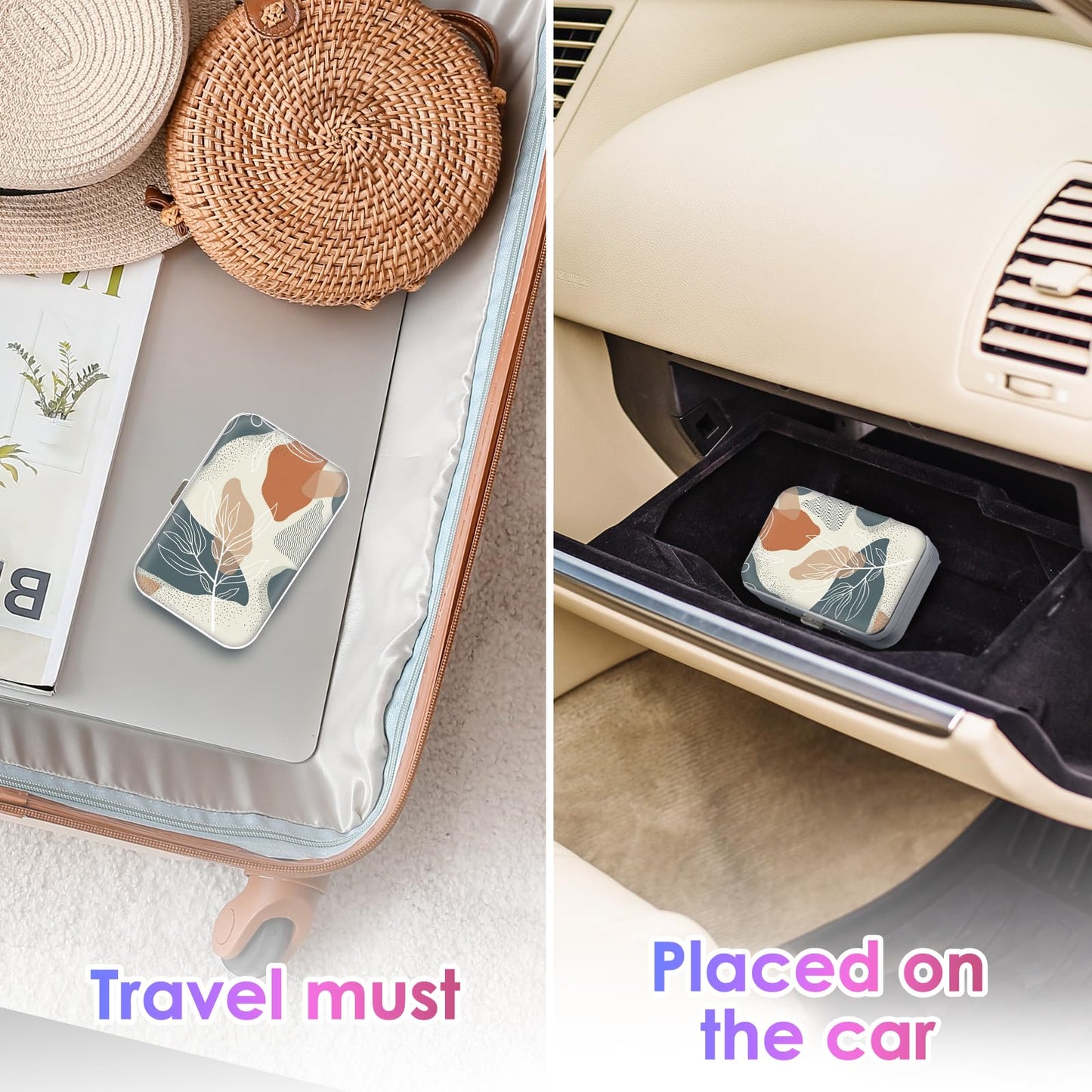 Gerkia Dental Floss Portable Case – Travel-Friendly Floss Picks Dispenser | Bohemian Leaf