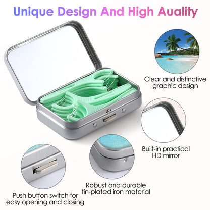 Gerkia Dental Floss Portable Case – Travel Floss Picks Dispenser (3-Piece)