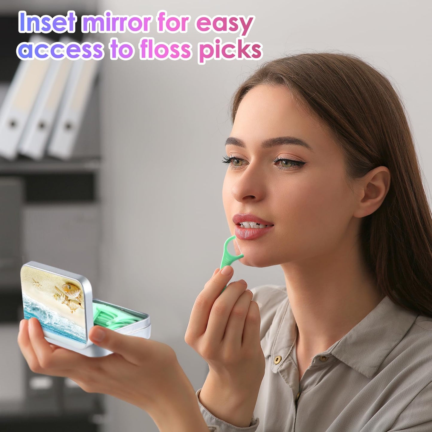 Gerkia Dental Floss Portable Case – Travel Floss Picks Dispenser (3-Piece)