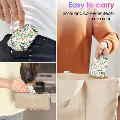 Gerkia Dental Floss Portable Case – Travel Dispenser for Floss Picks (15–20), White Flower