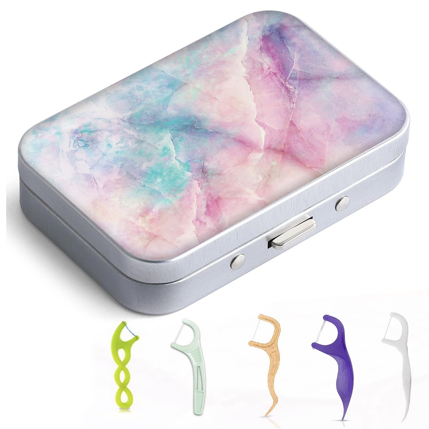 Gerkia Dental Floss Portable Case – Marble Travel Floss Dispenser