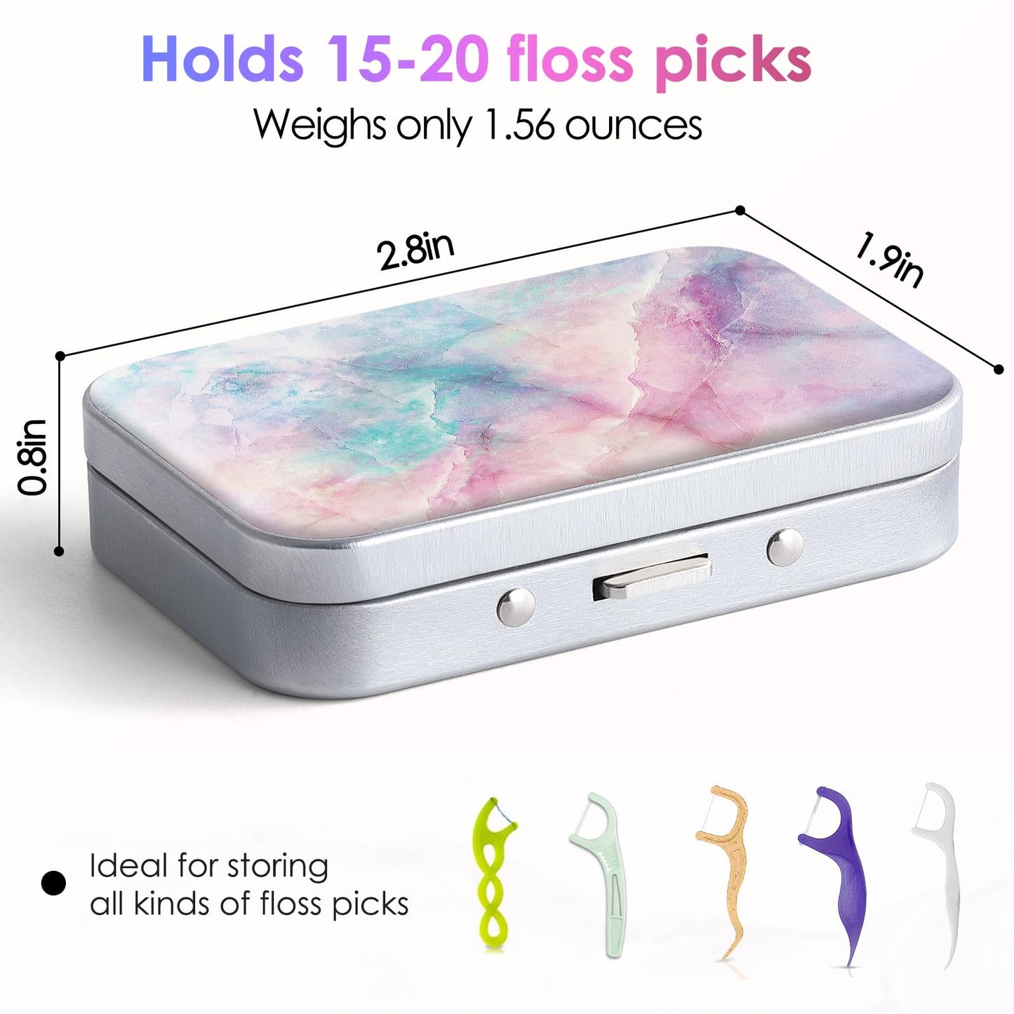 Gerkia Dental Floss Portable Case – Marble Travel Floss Dispenser