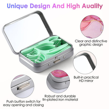 Gerkia Dental Floss Portable Case – Marble Travel Floss Dispenser