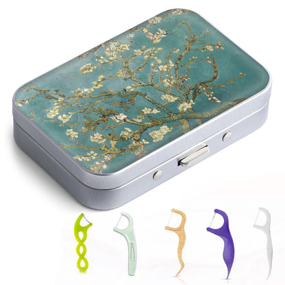 Gerkia Dental Floss Portable Case – Compact Floss Picks Organizer | Green Tree