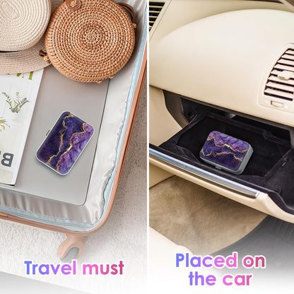 Gerkia Dental Floss Portable Case – Travel-ready Floss Dispenser (Purple Marble)