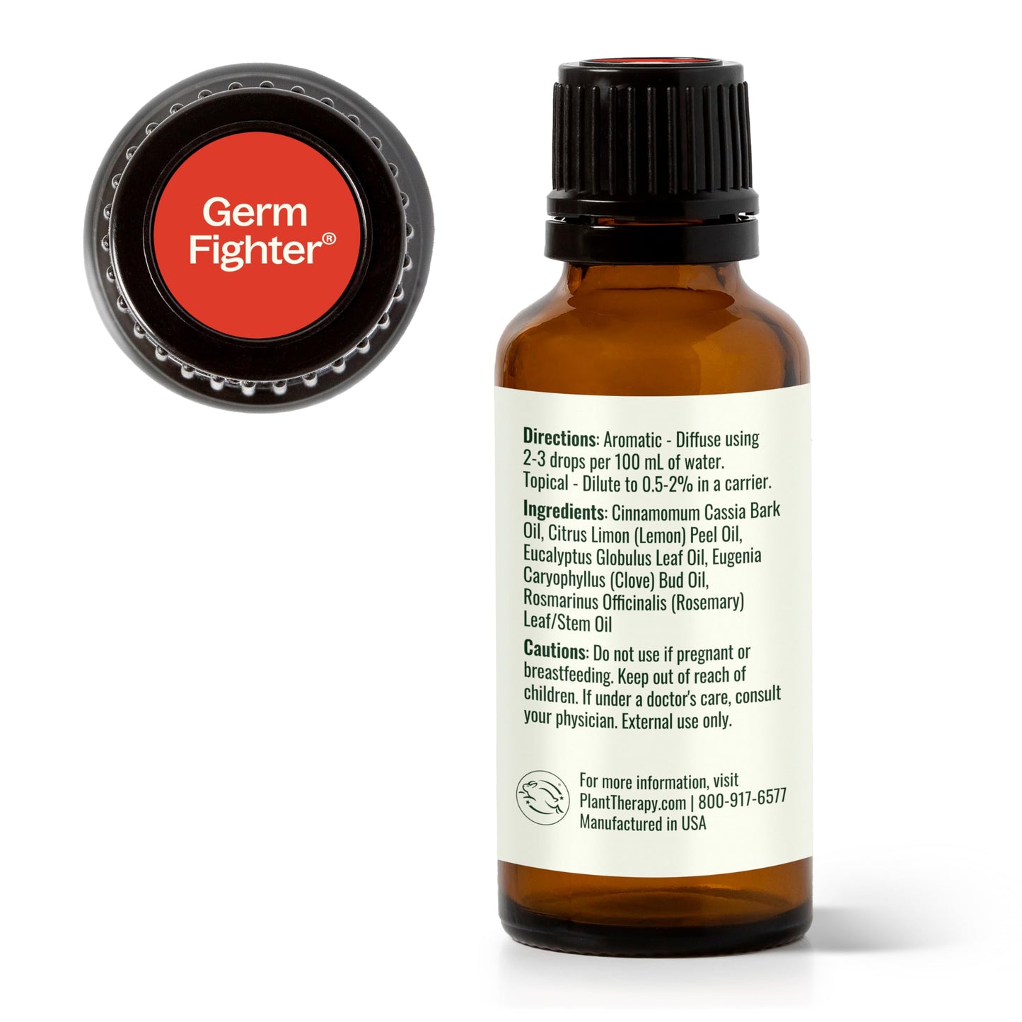 Germ Fighter Essential Oil Blend 100% Pure & Therapeutic Grade | Plant Therapy 30 mL (1 oz)