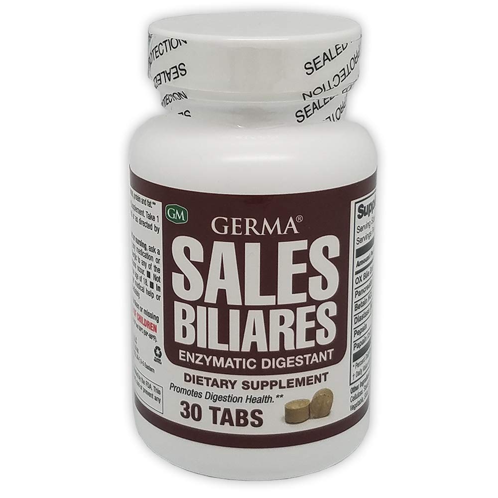 Germa Bile Salts - Natural Dietary Supplement for Liver Support, 30 Tabs