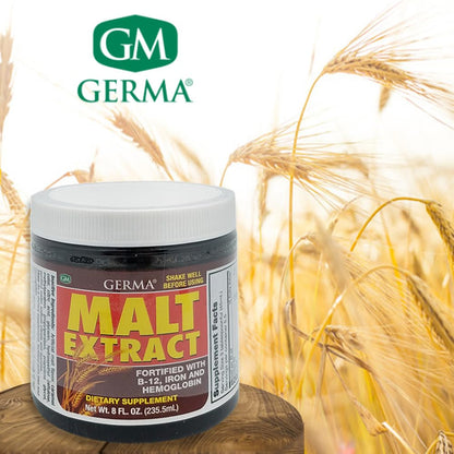 Germa Malt Extract with Vitamins B-12 & Iron - 8 oz 2-Pack