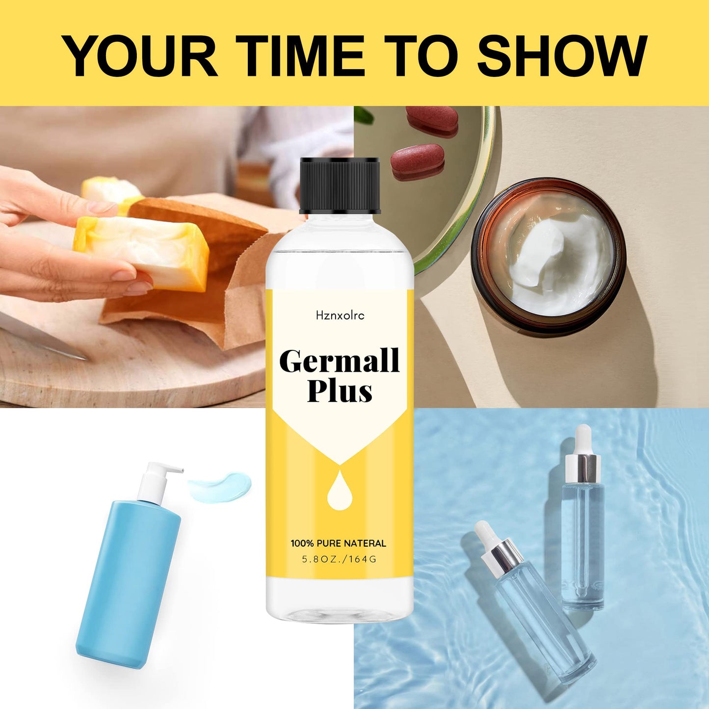 Hznxolrc 5.8 oz Liquid Germall Plus Preservative – Oil-Soluble Broad-Spectrum Preservative for Soap, Lotion, Creams & More