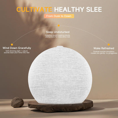 Geuuap Sunrise Alarm Clock with White Noise & Sleep Lights | Gentle Wake-Up, Bluetooth Speaker, Screen-Free