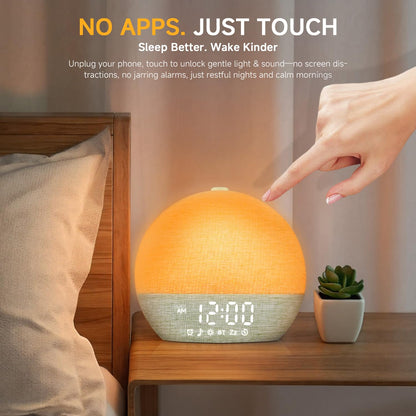 Geuuap Sunrise Alarm Clock – Natural Wake-Up Light & 30 Sleep Aids