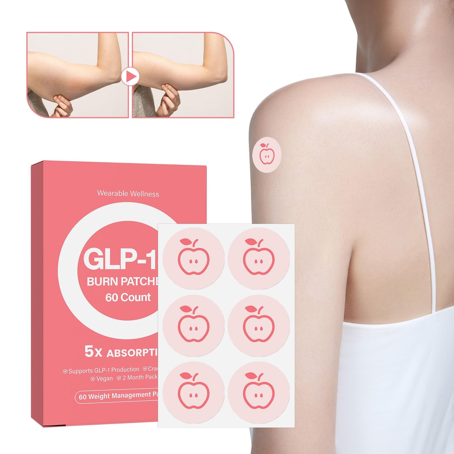 Ggvlab GLP-1 Support Patches for Women | 60 Day Supply Patches | Plant-Based Ingredients