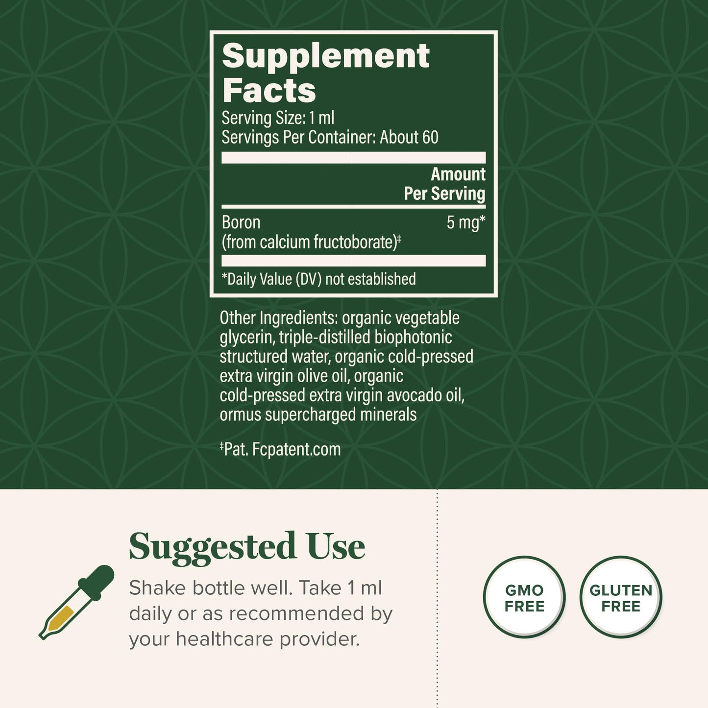 Global Healing Center Boron Supplement 5 mg | Bone Health, Metabolism & Magnesium Absorption (2 oz)