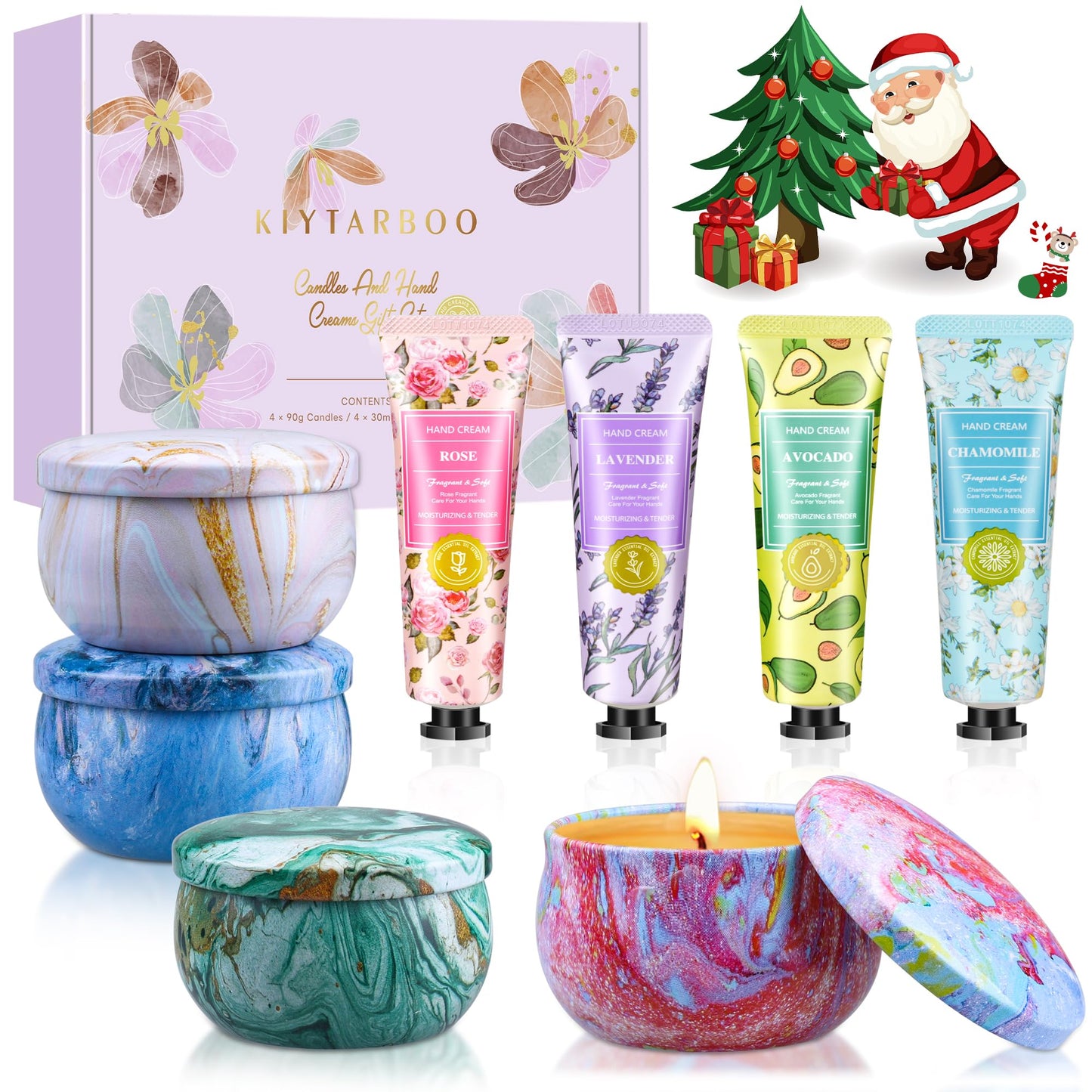 Gift Baskets for Women: Candles & Hand Cream Set – Gifts for Mom, Nurse & Teacher