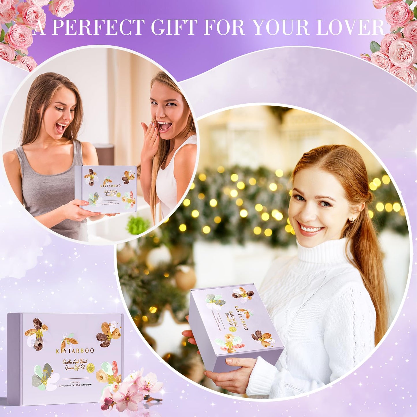 Gift Baskets for Women: Candles & Hand Cream Set – Gifts for Mom, Nurse & Teacher