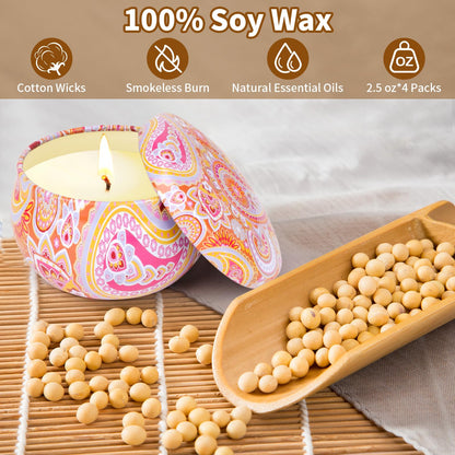Gift Baskets for Women – Scented Candles Gift Set & Hand Cream Set