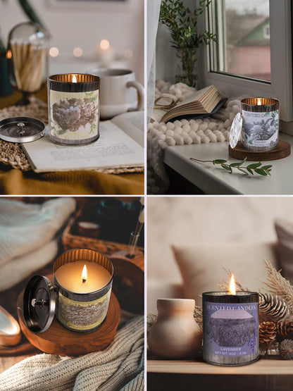 Gardenia Scented Soy Candle 8oz – 50 Hours Burn Time | Home Aromatherapy Gift