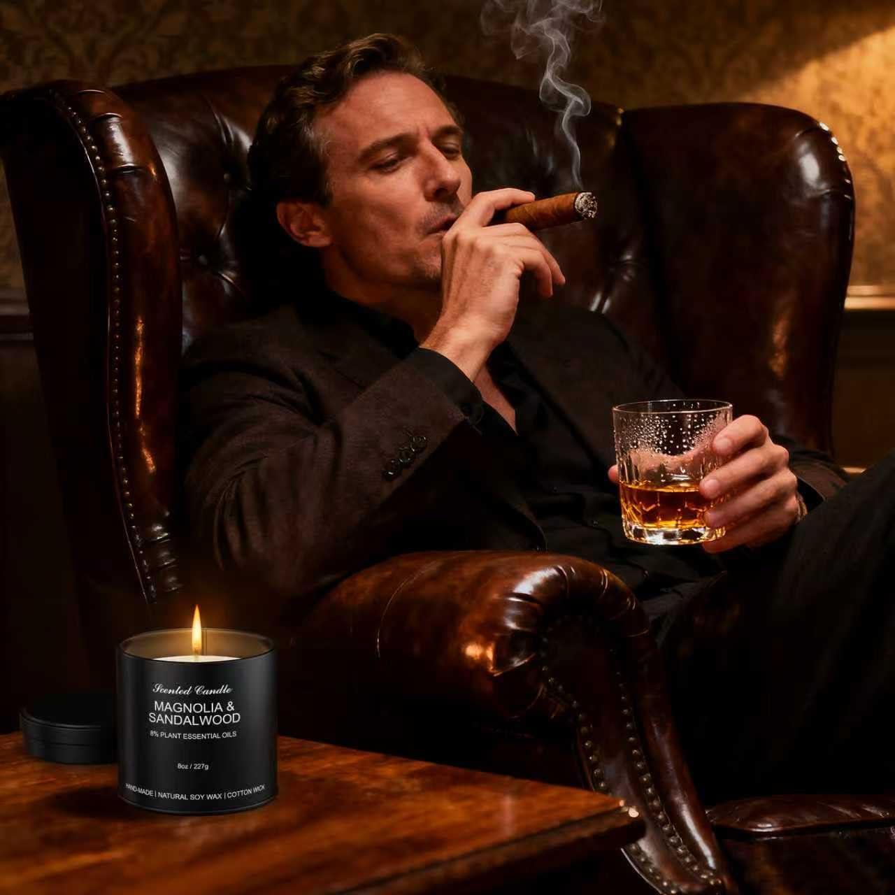 Men's Scented Candle Sets – 4 Pack Aromatherapy Candles Gift in Matte Black Tins