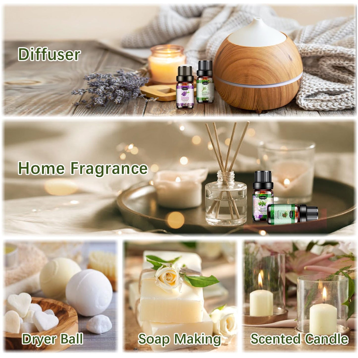 Essential Oils Set (48 x 5ml) - Aromatherapy Kit for Diffuser, Soap & Massage