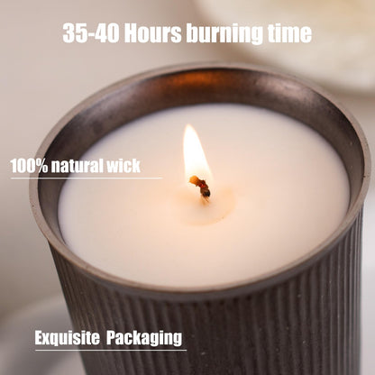 Lavender Scented Candle - 8oz White Soy, Non-Toxic Aromatherapy Jar