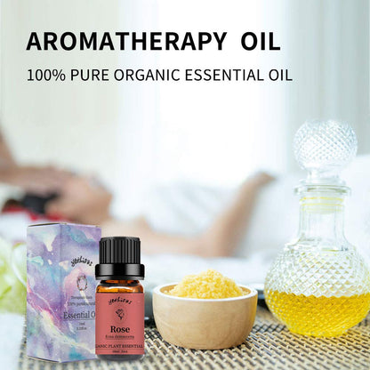 yethious Rose & Peony Essential Oils – Organic 2x10ml Gift Set for Diffuser, Skincare, Soaps & Candles