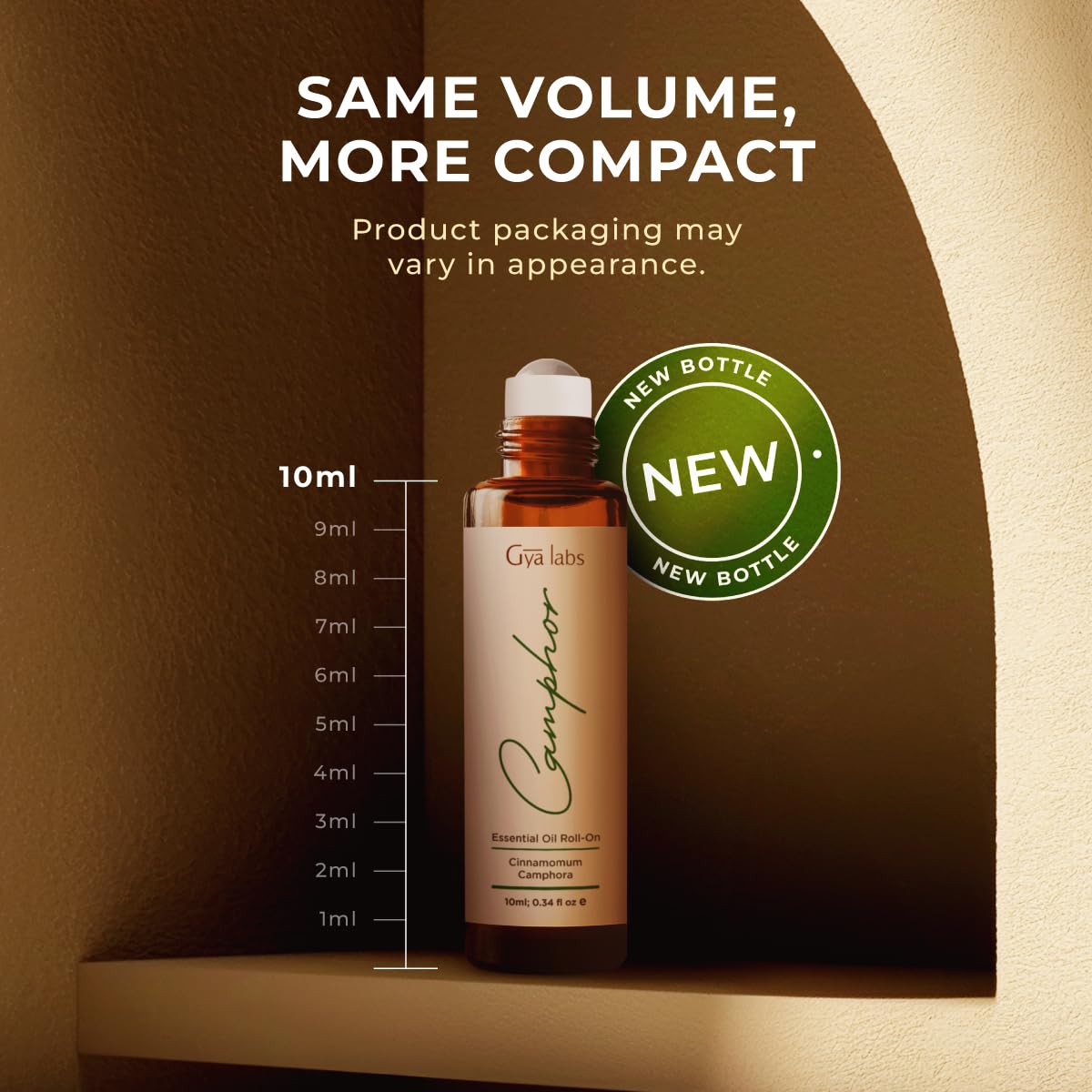Gya Labs Camphor Essential Oil Roll-On – 0.34 Fl Oz Travel Size for Skin & Aromatherapy