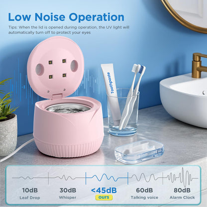 Dental Ultrasonic Retainer Cleaner Machine – 45kHz, 200ml, Digital Timer, UV Light