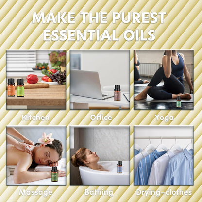 Premium Hotel Diffuser Oils Set – 6x10ml (White Tea, Velvet Night)