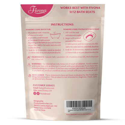 Postpartum Sitz Bath Salt – Epsom Salt with Essential Oils for Hemorrhoid Relief & Perineal Healing