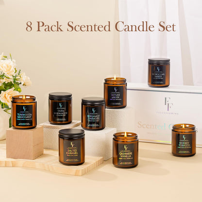 Sandalwood Oud Scented Candle - 7oz Soy Wax, Aromatherapy Gift