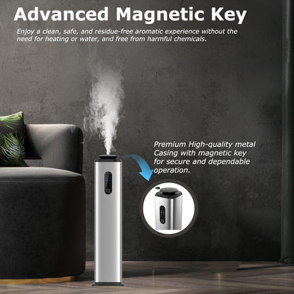 1000ML Tower Hotel Scent Diffuser with WiFi App Control – Large Space Diffuser for 10,000 Sq Ft | Silver