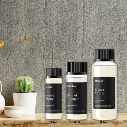 Scentia Hotel Diffuser Oil – Secret Voyage (50 mL) Cedar & Jasmine