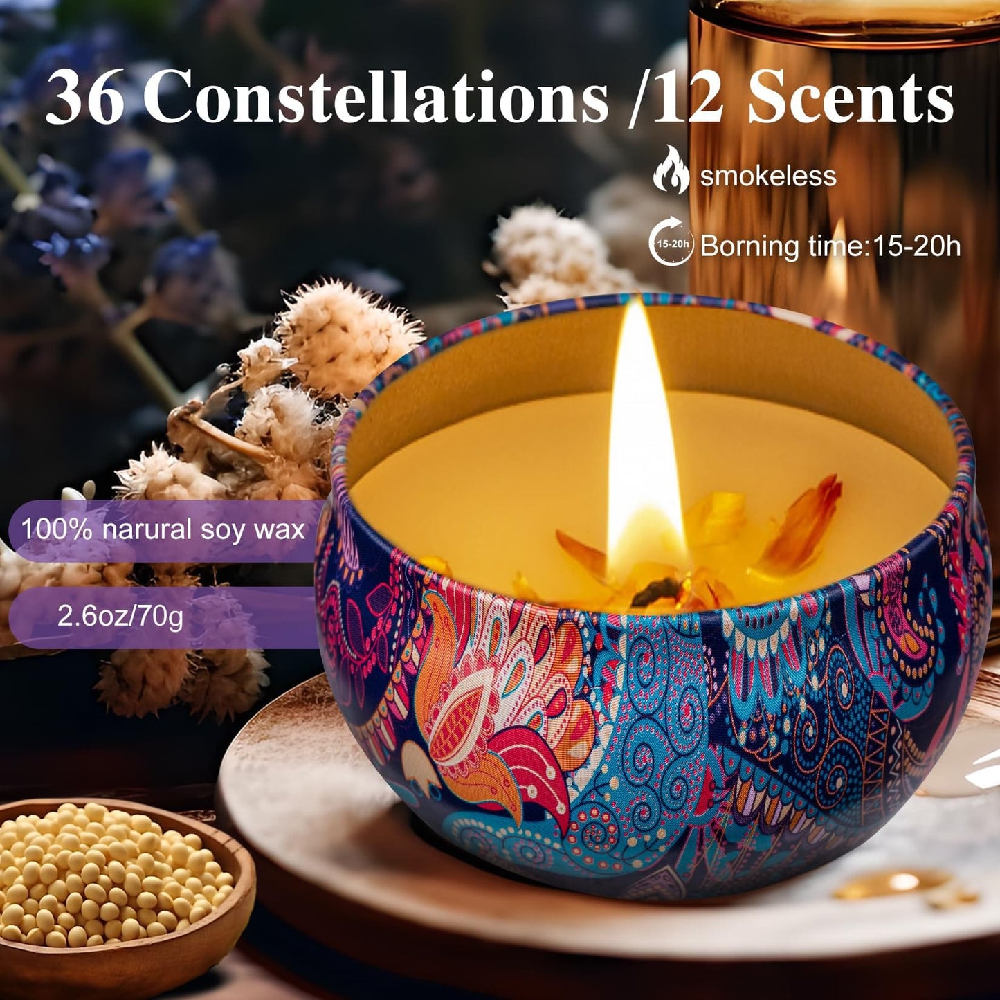 36 Pack Scented Candles Gift Set – Bridal Baby Shower Favors, Housewarming & Party Favors, Bulk Thank You Gifts