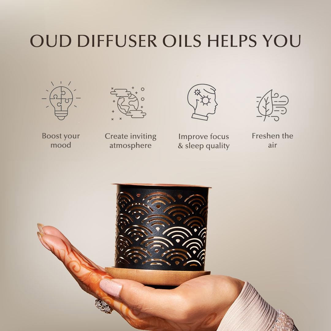 Oud Diffuser Oil Gift Set – 6 x 10ml | Pure Halal Oudh Oils | Dukhni