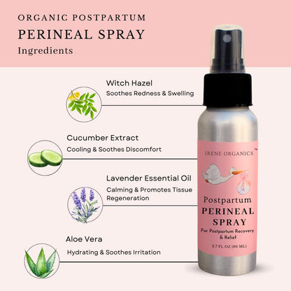 Organic Perineal Massage Oil Spray – Irene Organics (Pregnancy & Postpartum)