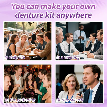 At-Home DIY Denture Kit: Full Upper & Lower Dentures for Smile Transformation – ZZ6
