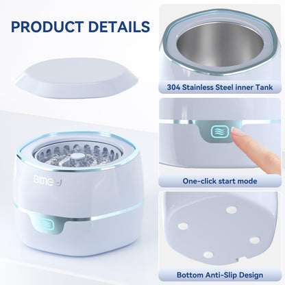 Ultrasonic Retention Cleaner,45kHzRetainer Cleaner Machine for Denture, Mouth Guard, Night Guard, Aligner, Braces, Toothbrush Head & Jewelry,245ML Dental Cleaning Pod