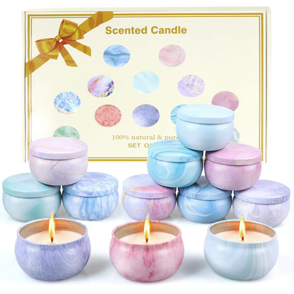 Gifts for Women - 12 Pack Scented Candles Gift Set | 2.5oz Soy Wax (320+ Hours)