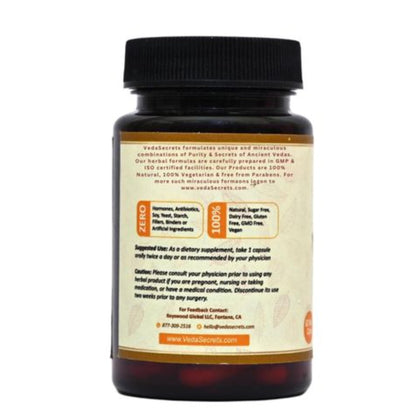 VedaSecrets Giloy Dietary Supplement - Tinospora Cordifolia, Organic Giloy Powder, 60 Vegetarian Capsules