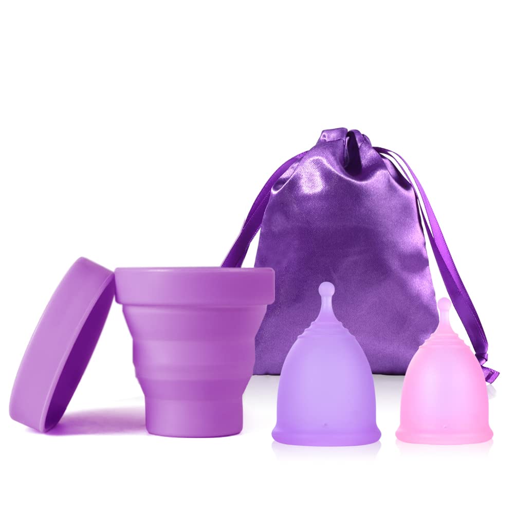 Ginalaia Menstrual Cups with Collapsible Storage - Leak-Proof, Medical-Grade Silicone