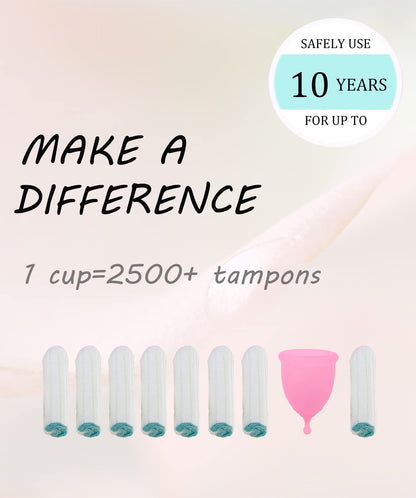 Ginalaia Menstrual Cups with Collapsible Storage - Leak-Proof, Medical-Grade Silicone