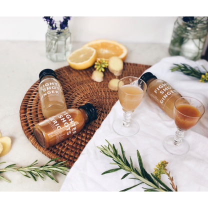 Ginger -  27g organic cold pressed ginger in every bottle, 12 x 60ml