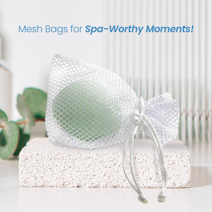 Ginger Lily Farms Botanicals Shower Blast Mesh Bag – 12 Pack (White)
