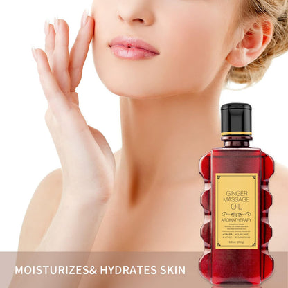 Ginger Massage Oil for Relaxing Muscles – Body & Skin Moisturizing, 8.8 oz