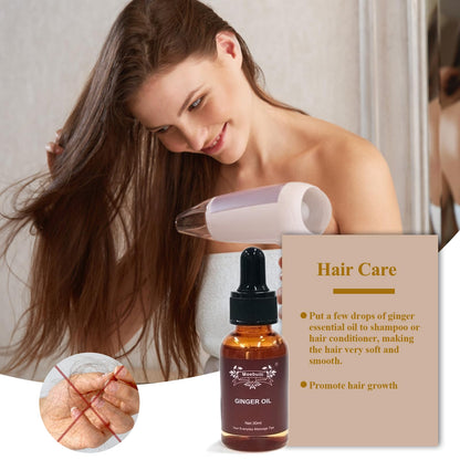Ginger Oil – Pure Ginger Essential Oil (30ml x5) for Massage & Lymphatic Drainage