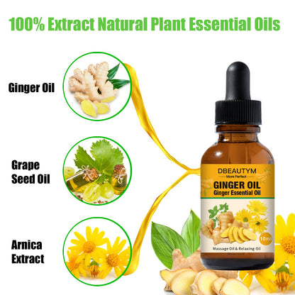 12 Pack Ginger Oil Lymphatic Drainage Massage Oil with Arnica & Vitamin E