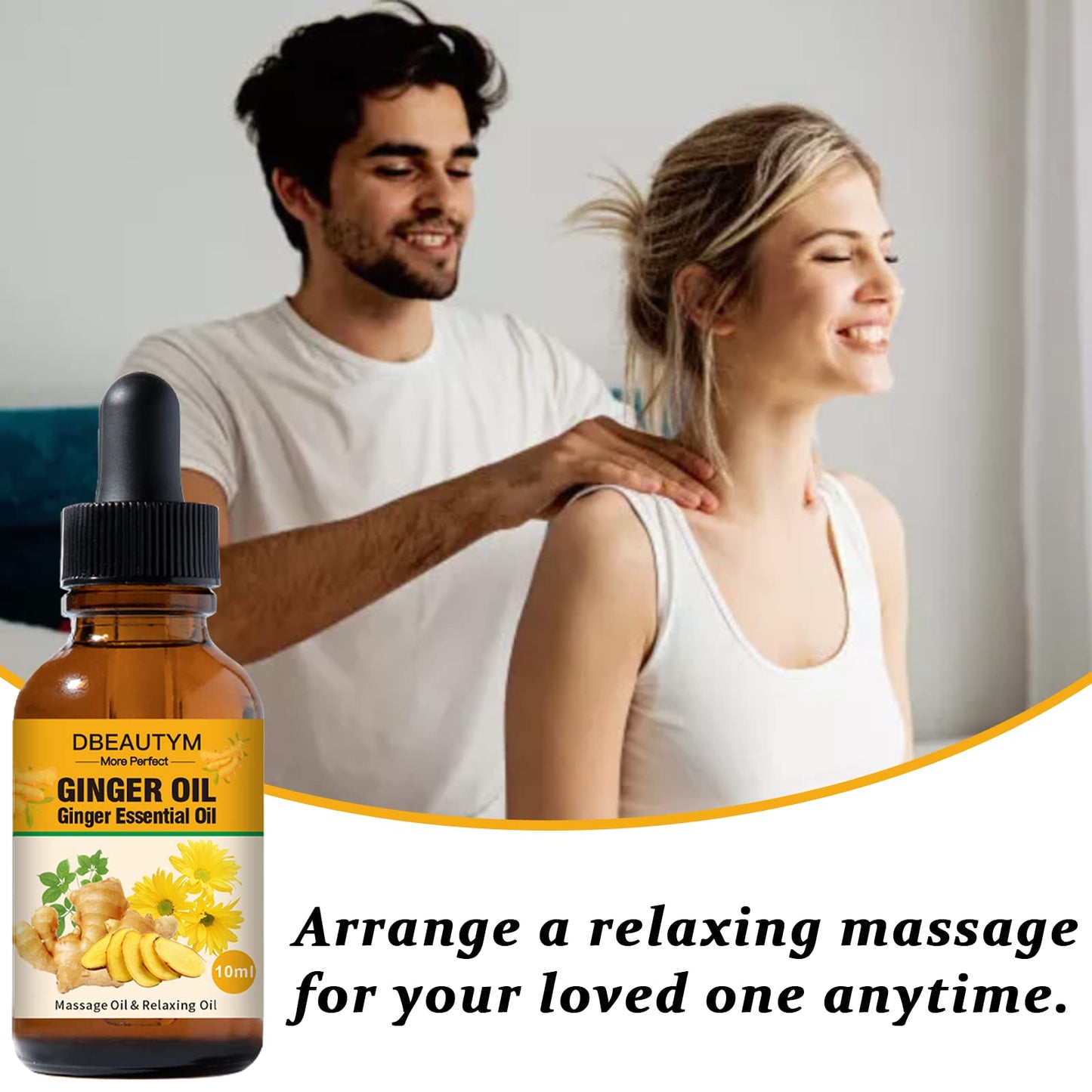 12 Pack Ginger Oil Lymphatic Drainage Massage Oil with Arnica & Vitamin E