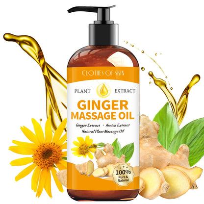 Ginger Oil Massage Oil for Therapy, Lymphatic Drainage, Sore Muscle Relief | Arnica
