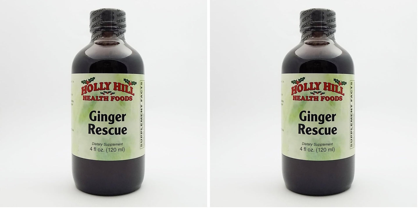 Holly Hill Health Foods Ginger Rescue Syrup – 4oz (Pack of 2)