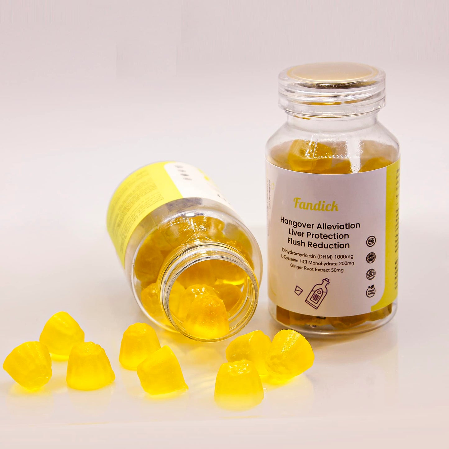 FANDICK DHM 1000 Dihydromyricetin Gummies (30 Count) – Ginger Root, Electrolyte Pectin